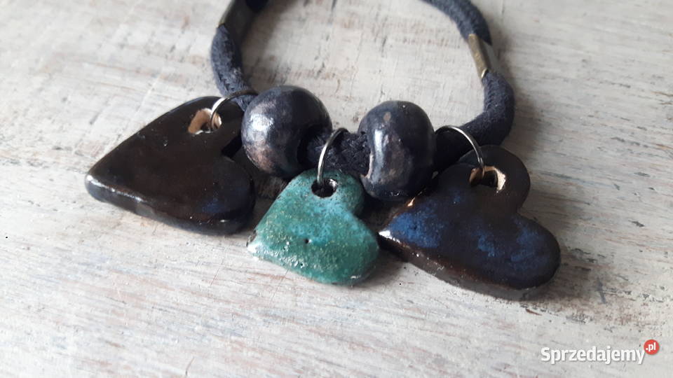 Bransoletka ceramiczna ręcznie wykonana