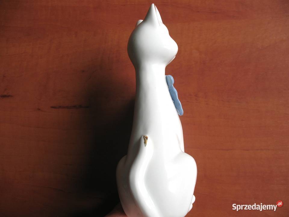 Kot mały i duży porcelana 18 x 10 x 7 biały Siedlce