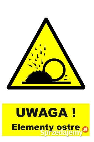 Naklejka Uwaga Elementy ostre GF043 Kamionna