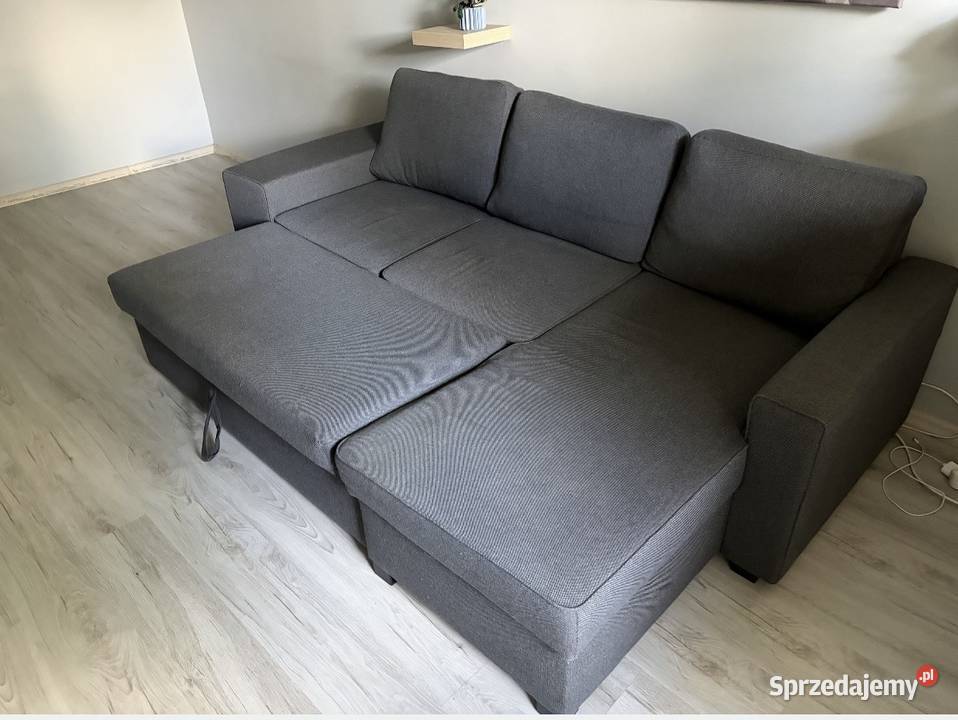 Kanapa z szezlongiem funkcja spania chowana pufa łódzkie