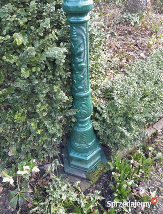 Żeliwna stara pałacowa parkowa lampa latarnia Kłodzko