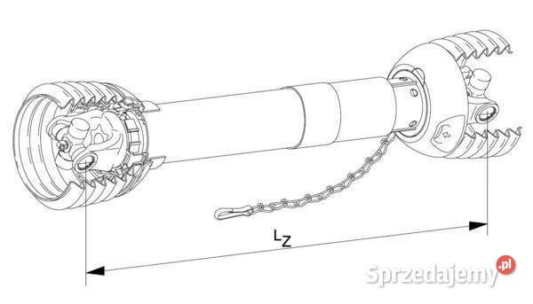 Wał przegubowy P500 L1010 mm sprzęgło z kołkiem Kamionna