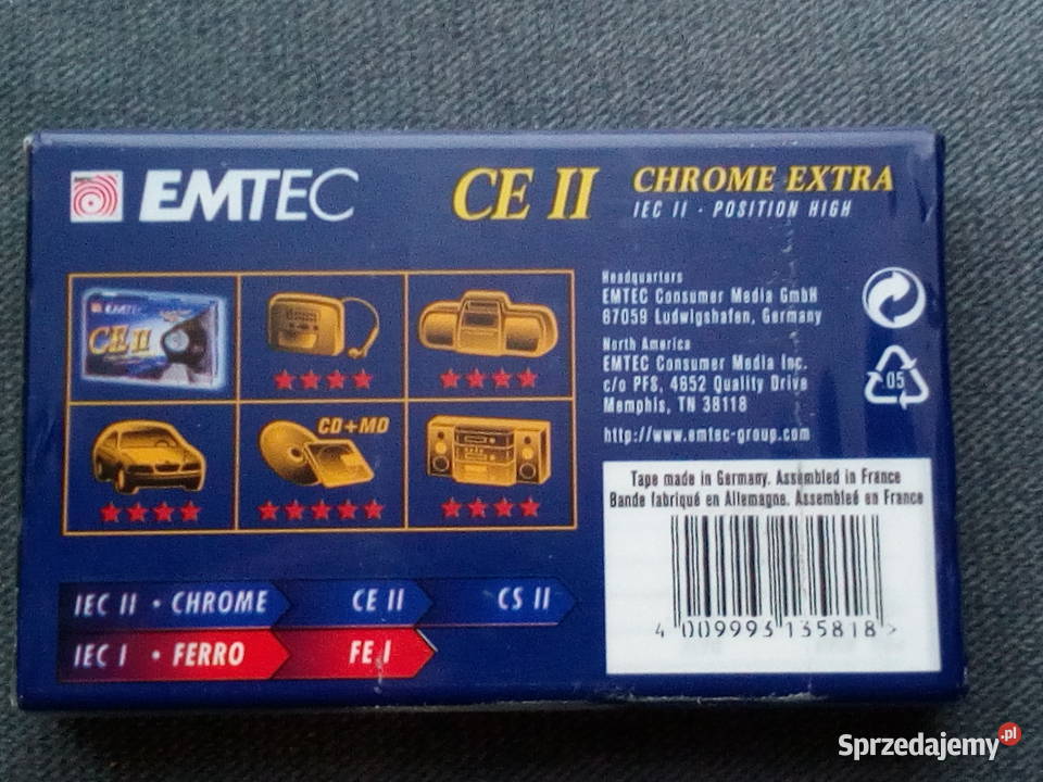 Kaseta magnetofonowa EMTEC Chrome CEII 100 Kąty Wrocławskie sprzedam