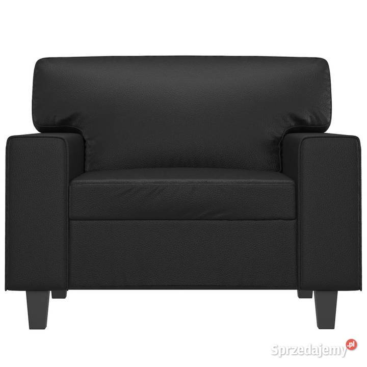Fotel czarny 60 obity sztuczną skórą WM359407 Warszawa sprzedam