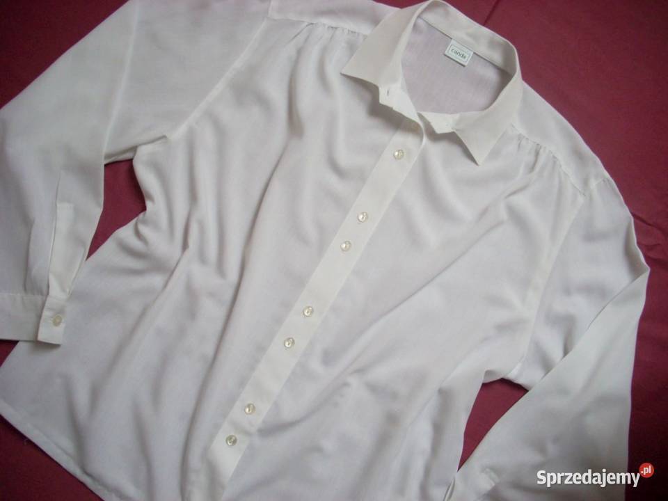 Canda CA Biała Gładka Koszula Bluzka 44 46 biały Moda i Styl