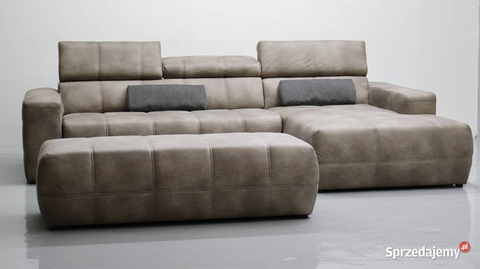 TOL Narożnik szary brązowa regulowane zagłowki 285cm Poznań