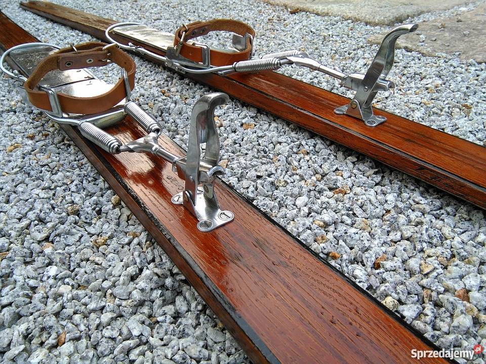 Stare drewniane narty Kandahar Szklarska Poręba