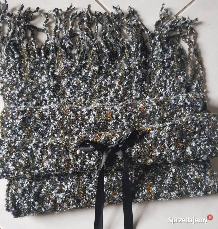 długi maxi włoski szal szalik wełniany merino Kielce