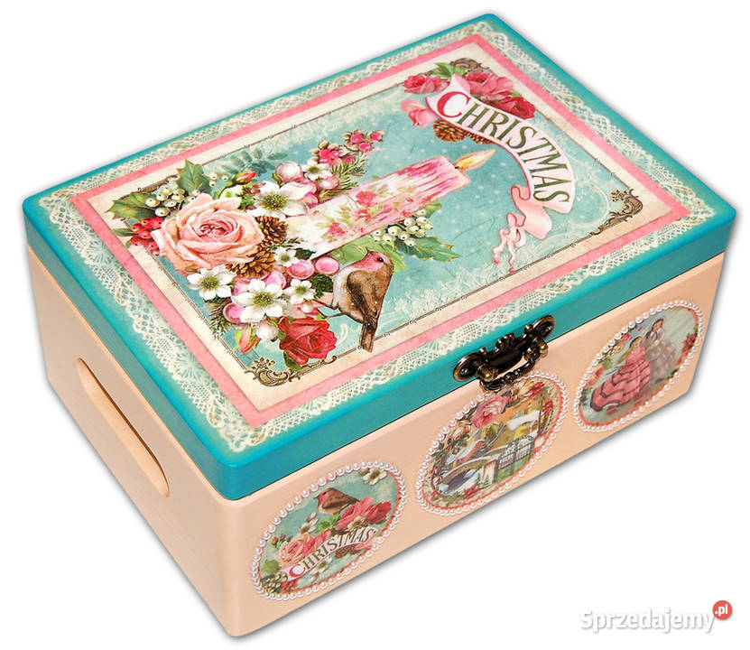 KUFER skrzynka drewniana ZIMA Christmas 30x20 Bydgoszcz