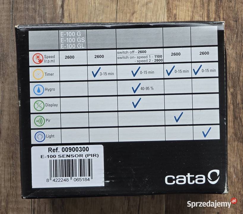 CATA E100 SENSOR PIR Intelig wentylator Krzeszowice