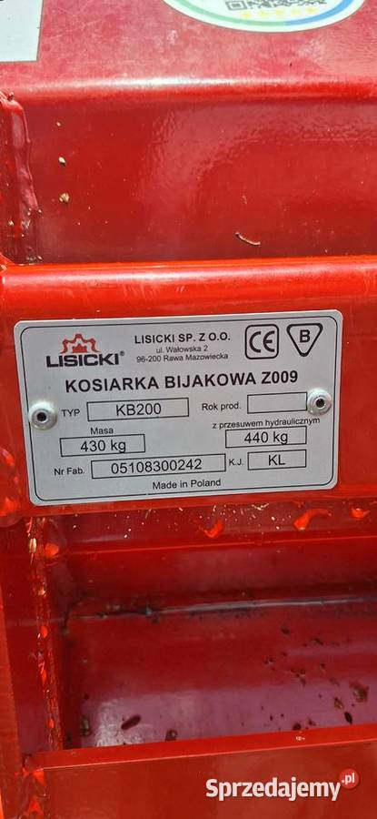 Kosiarka Bijakowa Lisicki 2m Nowa mazowieckie Łosice