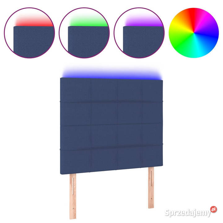 Zagłówek do łóżka z LED niebieski 80x5x118128 Warszawa
