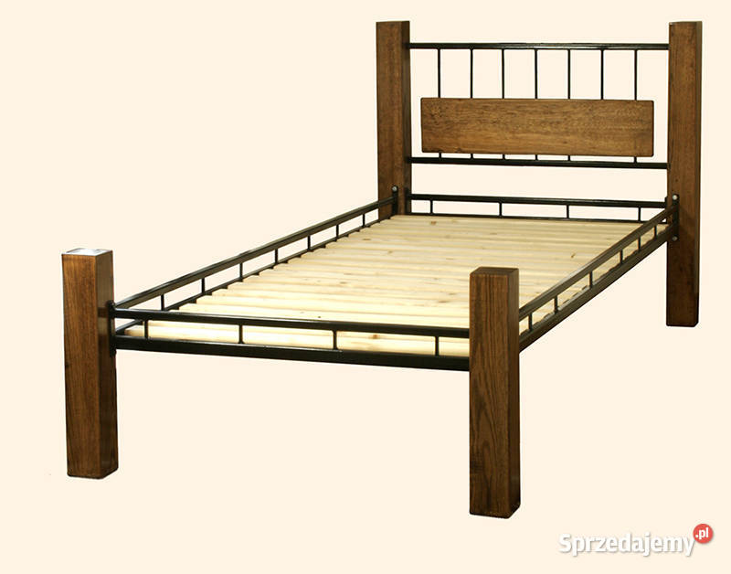 Łóżko dębowe nogi rama metal Łóżka, wersalki i sofy sprzedam