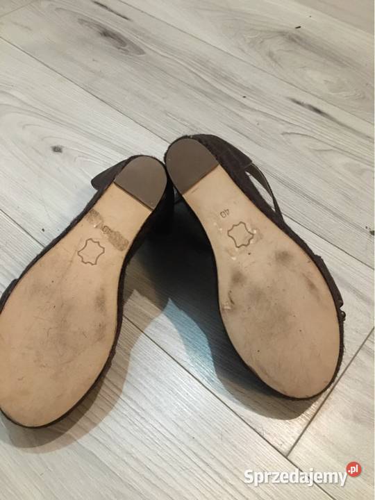 Sandały na koturnie espadryle Mara 40