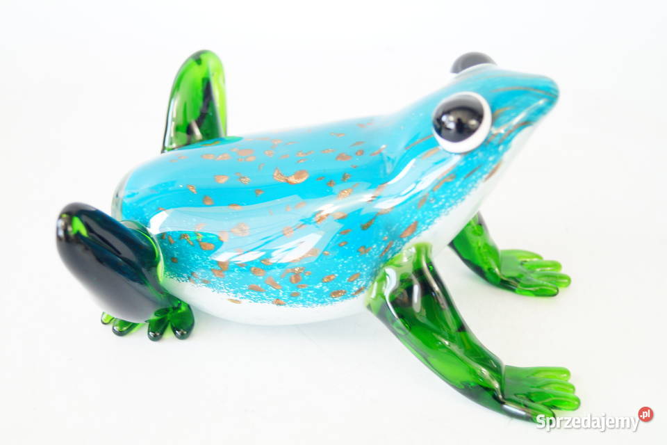 Figura szklana figura Murano style Żaba Żabka Gizałki