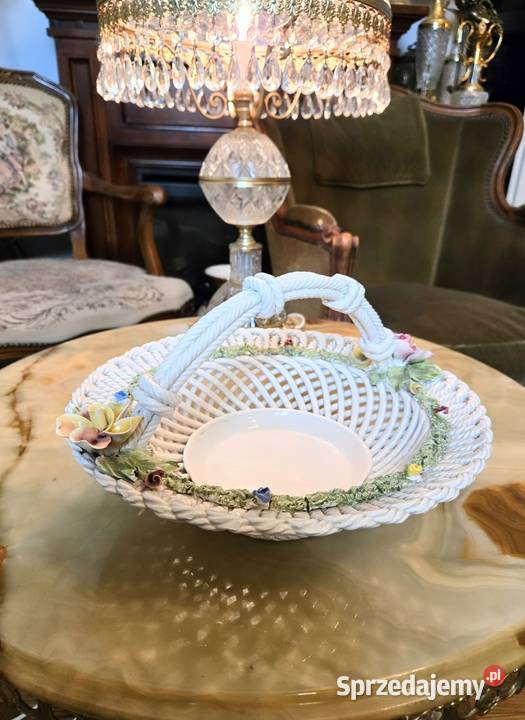 Porcelanowy Włoski koszyk koszyczek Bassano Porcelana i szkło Kalisz