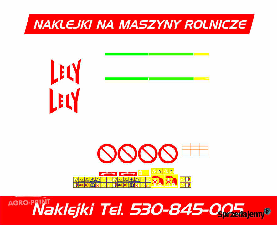 Naklejki na prasę Welger RP 220 odporne laminat Pleszew