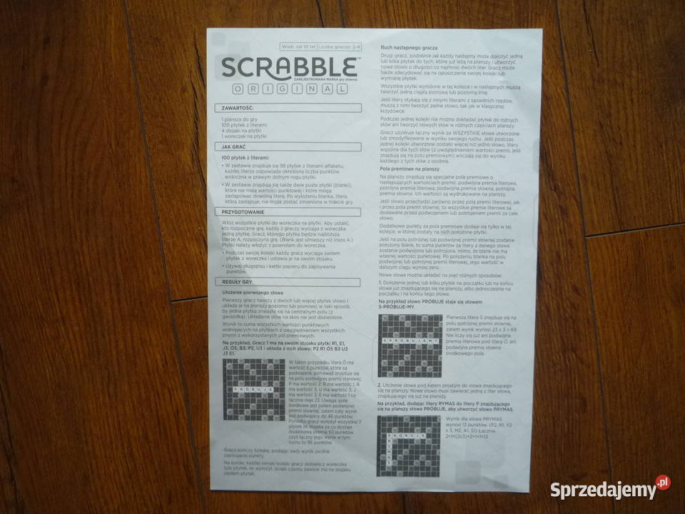 Mattel Scrabble Original Gra planszowa Nowa Kultura i Rozrywka sprzedam