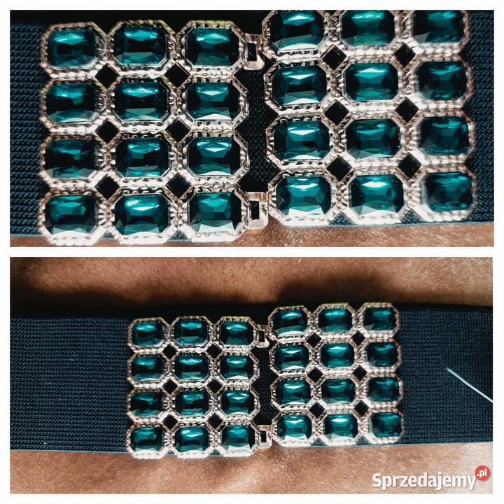 Pasek DamskiGUMA OZDOBNA BIŻUTERIA cekiny Pątnów