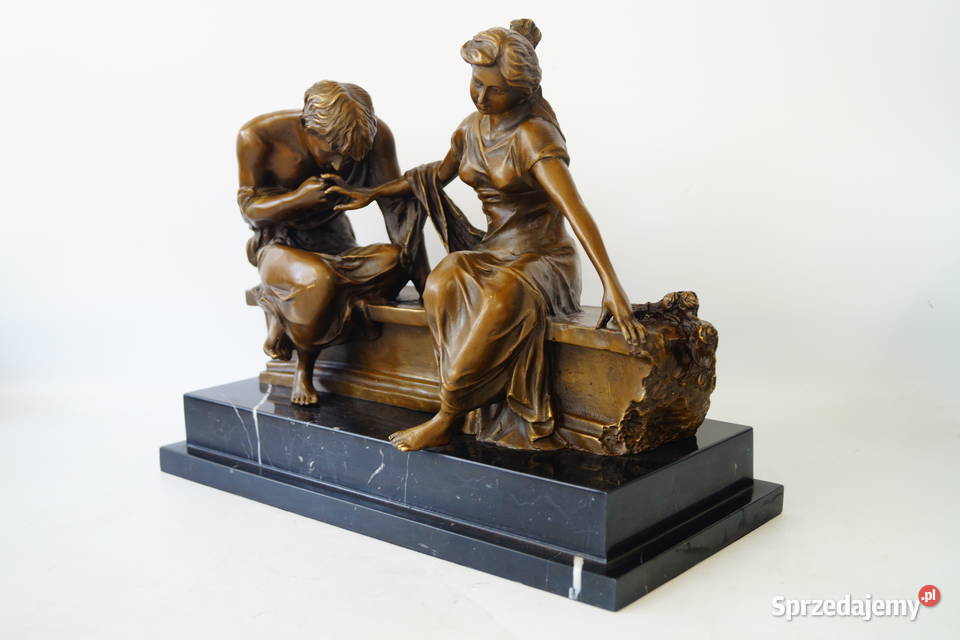 Figura z brązu Zakochani zaręczyny rzeźba piękna Gizałki