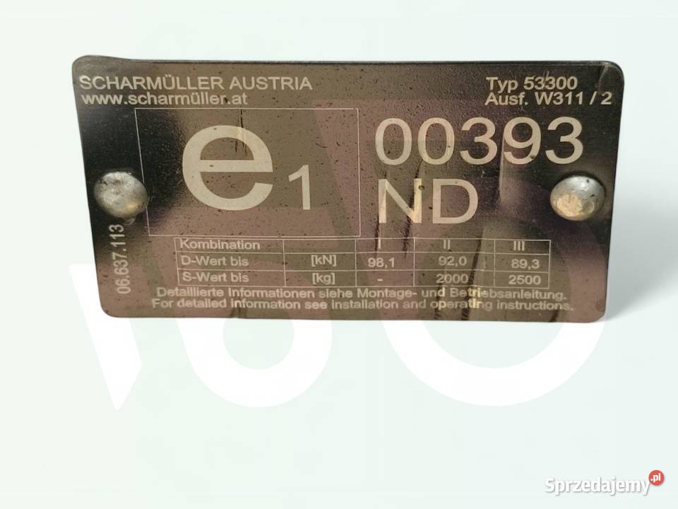 Zaczep automatyczny SCHARMULLER 53300 FENDT Wilkowo