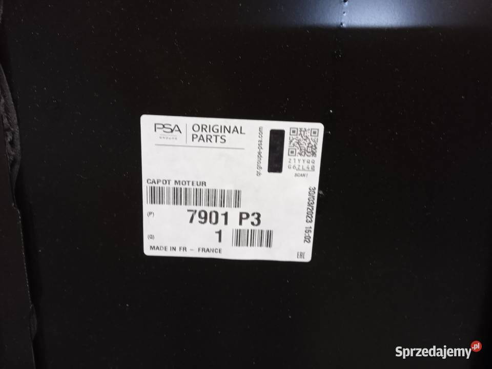 Pokrywa silnika maska C5 X7 nowa 7901P3 osobowe Łódź
