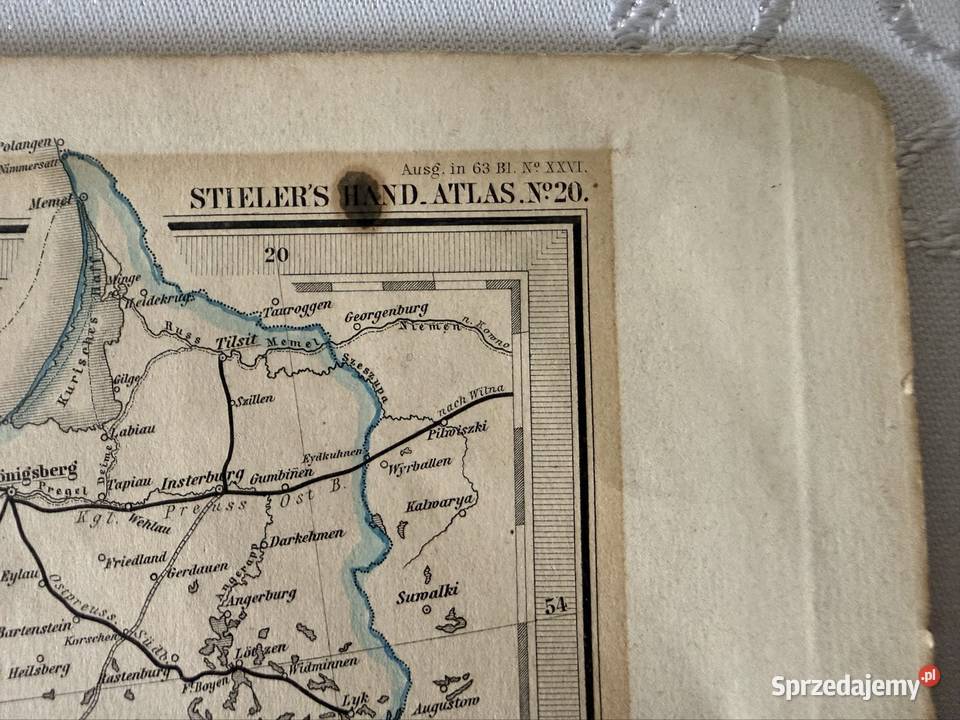 Historyczna Mapa Kolejowa 1869 Polska Niemcy śląskie Czerwionka-Leszczyny