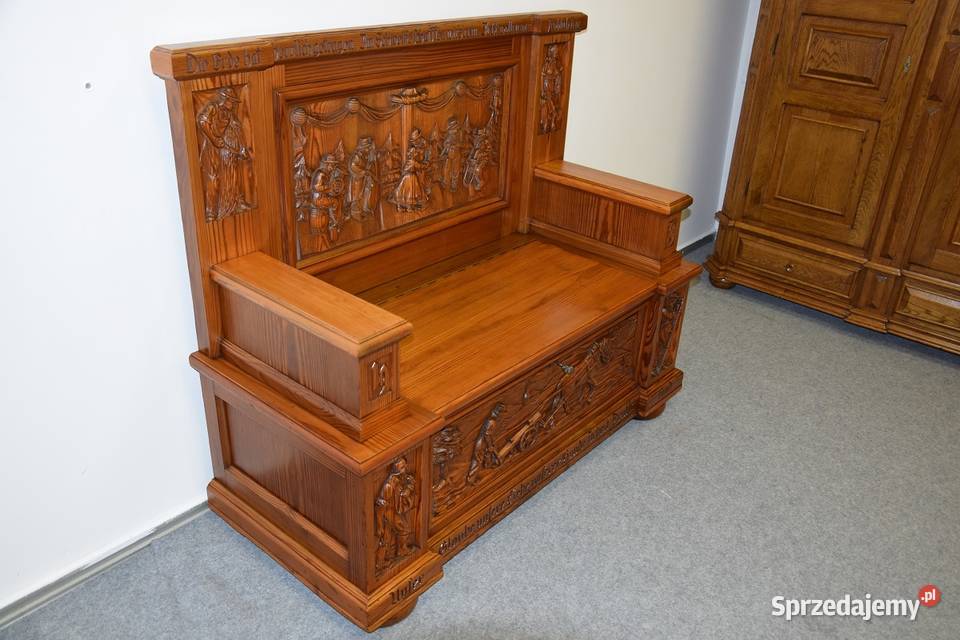 ławka dębowa ze schowkiem nowa sprzedam