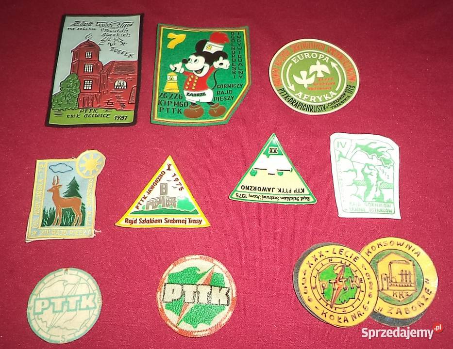 Naszywka odznaka PTTK Myszka Miki 10 sztuk sprzedam