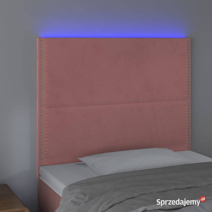 Zagłówek do łóżka z LED różowy 80x5x118128 Dom i Ogród Warszawa