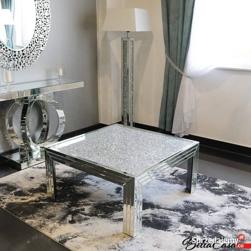 Stolik Glamour Kawowy Szklany Lustrzany 45cm Warszawa sprzedam
