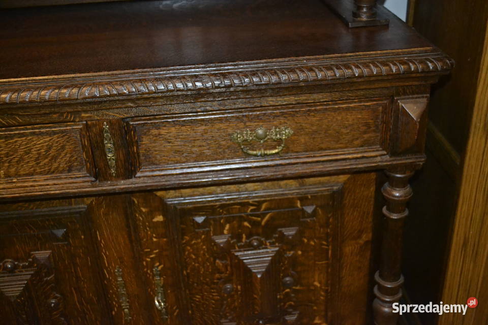 kredens neorenesansowy 1900 dąb Będzin
