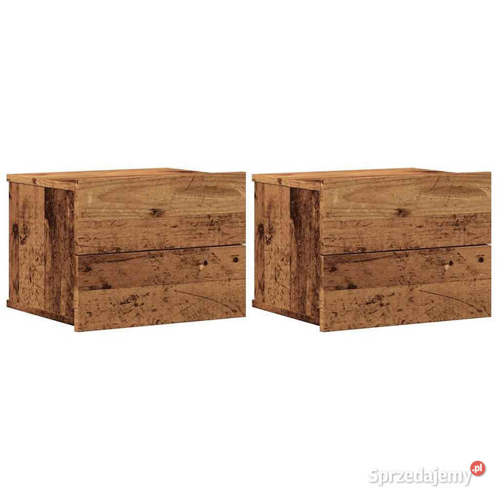 Wiszące szafki nocne 2 stare drewno 40x32x30 mazowieckie Warszawa