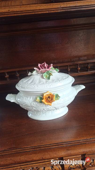 Waza z różami wielka Ręcznie zdobiona Wspaniałe