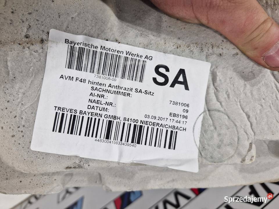 BMW F48 WYKŁADZINA PODŁOGI TYLNIA DYWAN TYŁ