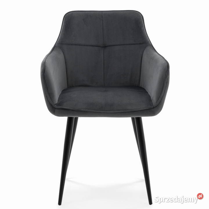 Szare Krzesło Tapicerowane Quattro Wysyłka 24H 58cm Tarchały Małe