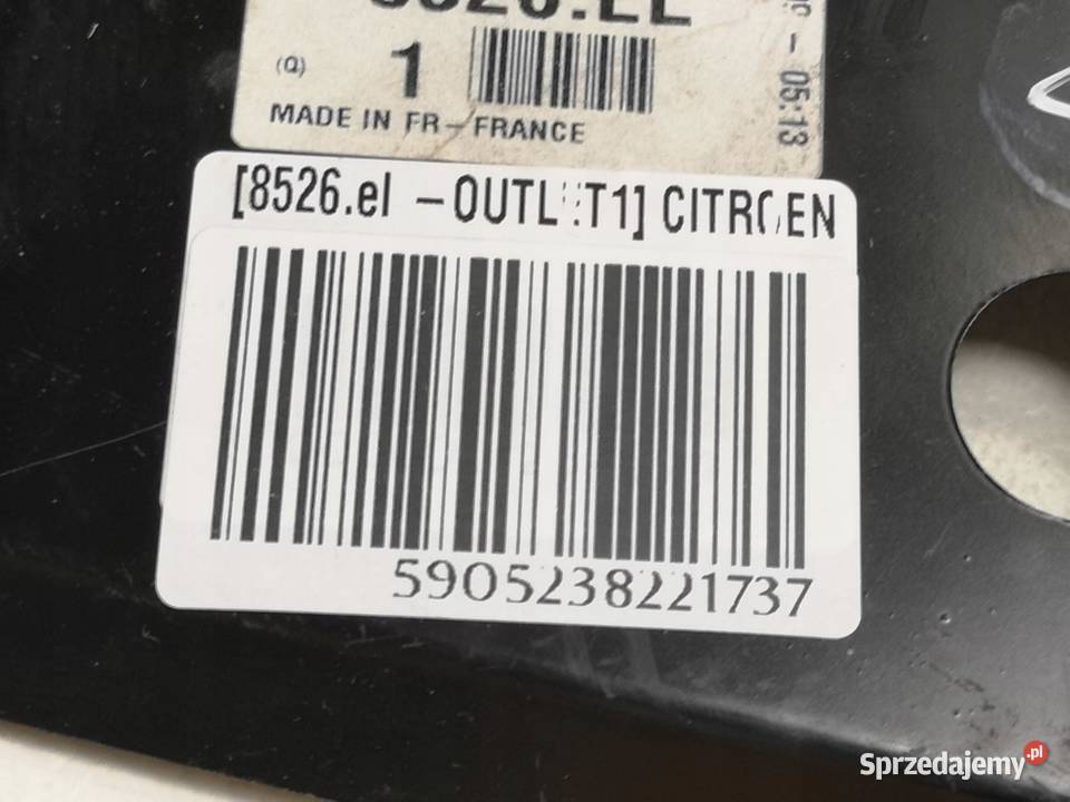 BLACHA WZMOCNIENIE LAMPY PRAWY TYŁ CITROEN osobowe