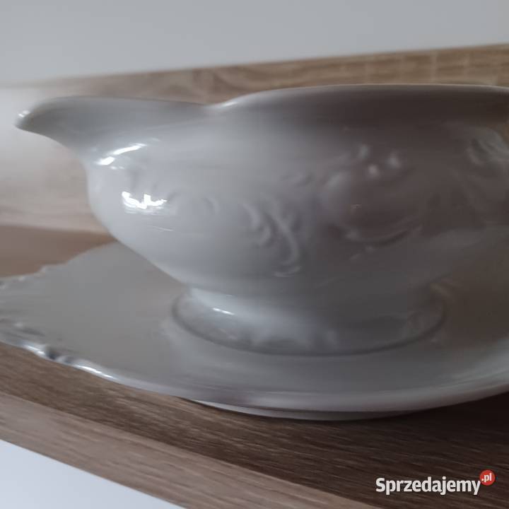 Wałbrzych PRL Biała porcelanowa sosjerka Bez Wrocław