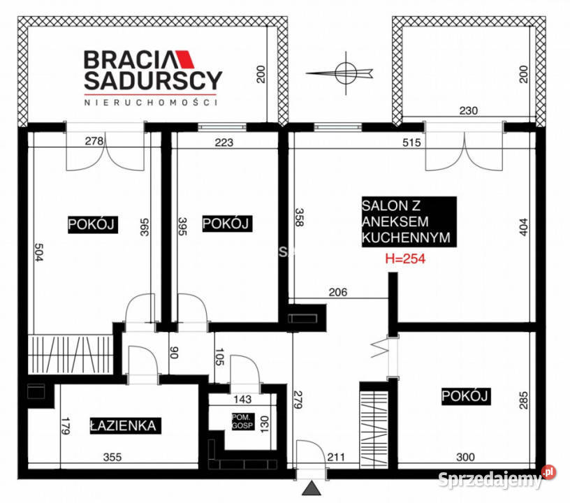 Mieszkanie Kraków Domagały 6747m2 4 pokoje blok Nieruchomości małopolskie
