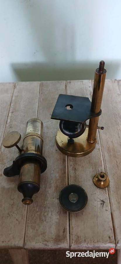 Zabytkowy mosiezny mikroskop z XX w Kraków sprzedam