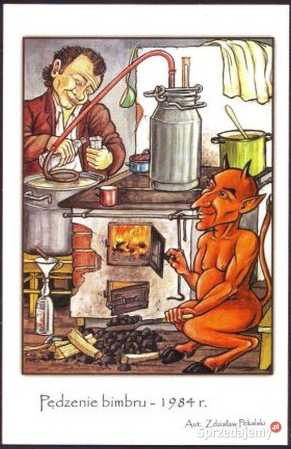 Kart Pocz Rys Pędz Bimbru 1984 Gliwice