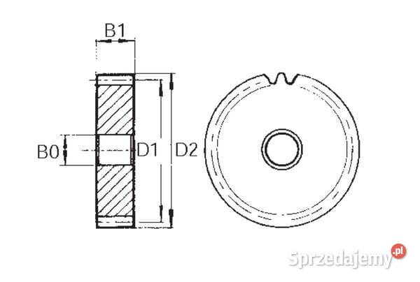 Modułowe koło zębate bez piasty moduł 4 55 zębów Rolnictwo małopolskie Kamionna