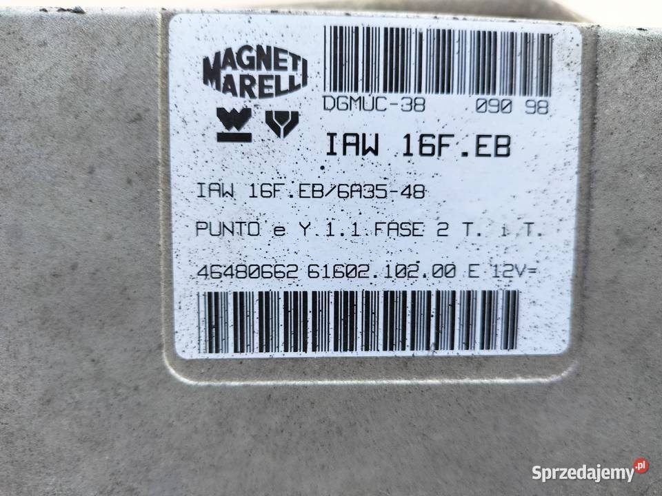 FIAT KOMPUTER STEROWNIK SILNIKA IAW16FEB Pozostałe