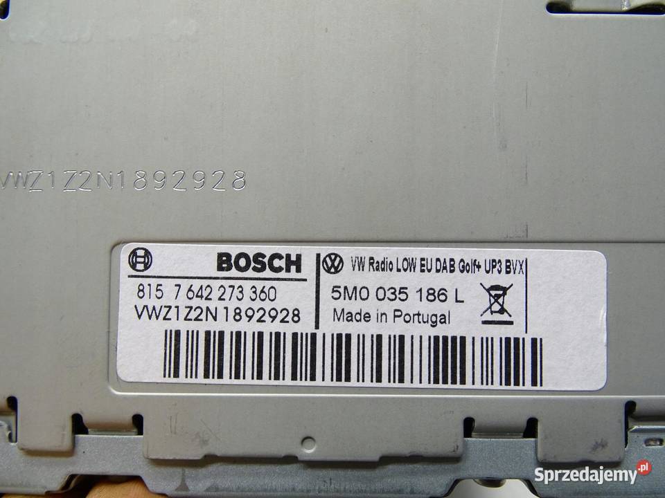 RADIO CD VW POLO V 6R TIGUAN 5N SHARAN 7N