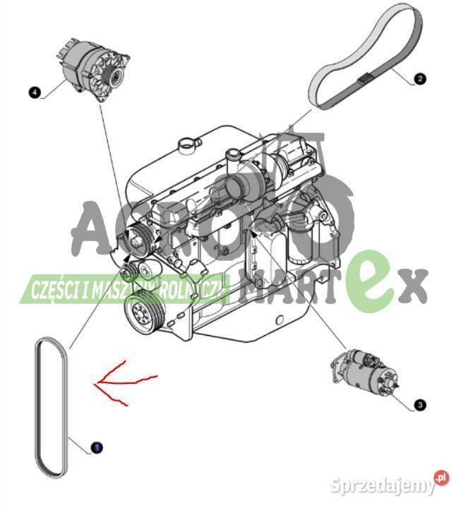 82012177 82010895 PASEK SPRĘŻARKI CNH Maszyny rolnicze Wichrów