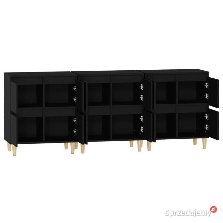 Komody 3 czarne 60x35x70 materiał drewnopochodny Warszawa