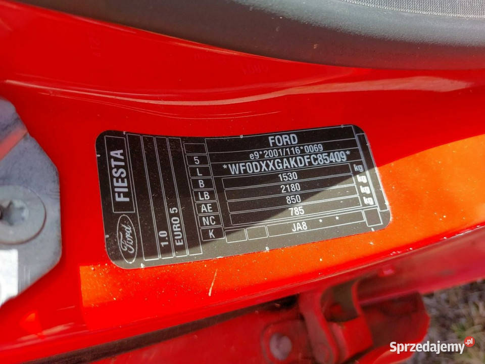 Ford Fiesta 5 drzwi podgrz fotele i szyba Rok produkcji 2015 pomorskie