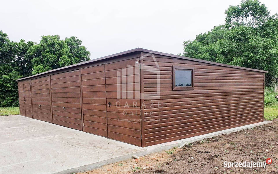 GARAŻ BLASZANY 12m x 5m poziom spad tył 4x Brama Sprzedaż Siedlce sprzedam