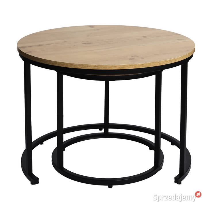 Nowoczesne stoliki kawowe okrągłe zestaw 2w1 wielkopolskie Poznań sprzedam