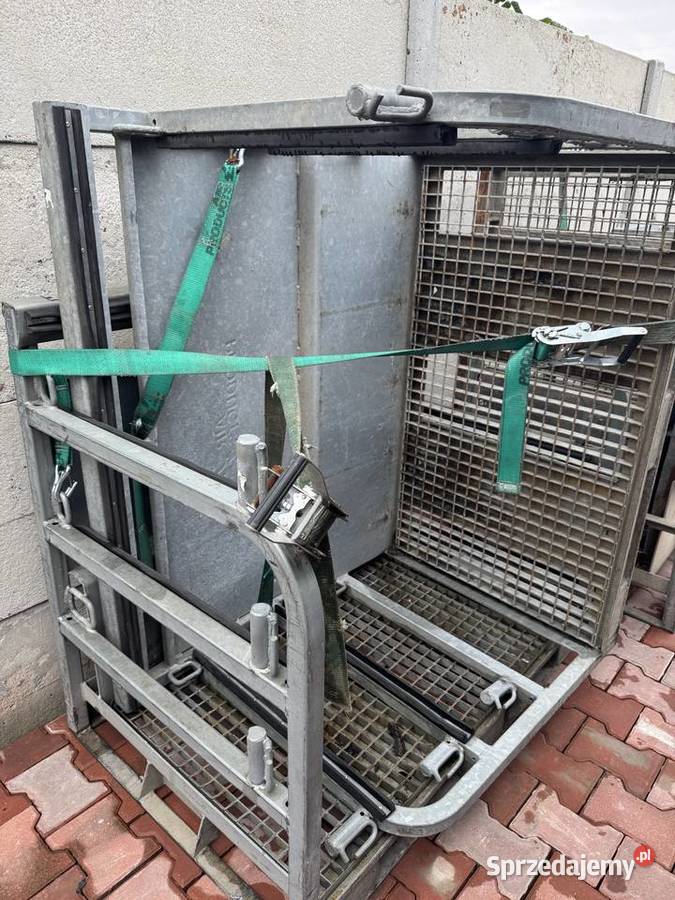 Paleta butla Kosz metalowy butle Gazy Techniczne Magazynowanie wielkopolskie Pleszew
